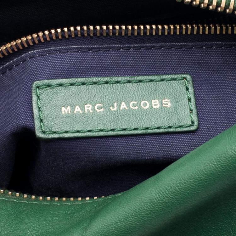 Pre Owned Marc Jacobs Green Leather Safety Pin Shoulder Bag