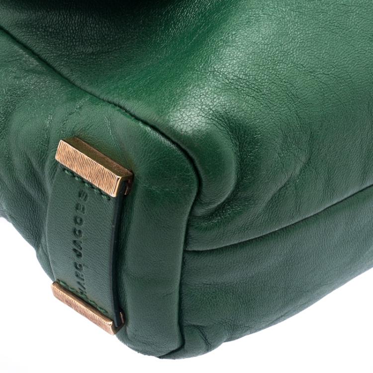 Pre Owned Marc Jacobs Green Leather Safety Pin Shoulder Bag