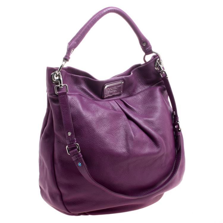 Pre Owned Marc by Marc Jacobs Purple Leather Classic Q Hillier Hobo