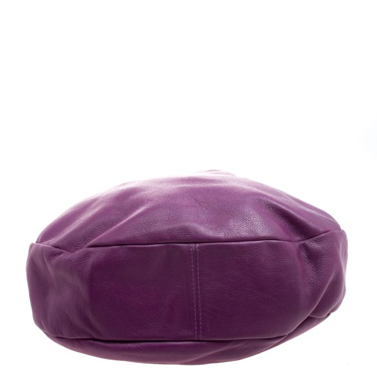Pre Owned Marc by Marc Jacobs Purple Leather Classic Q Hillier Hobo