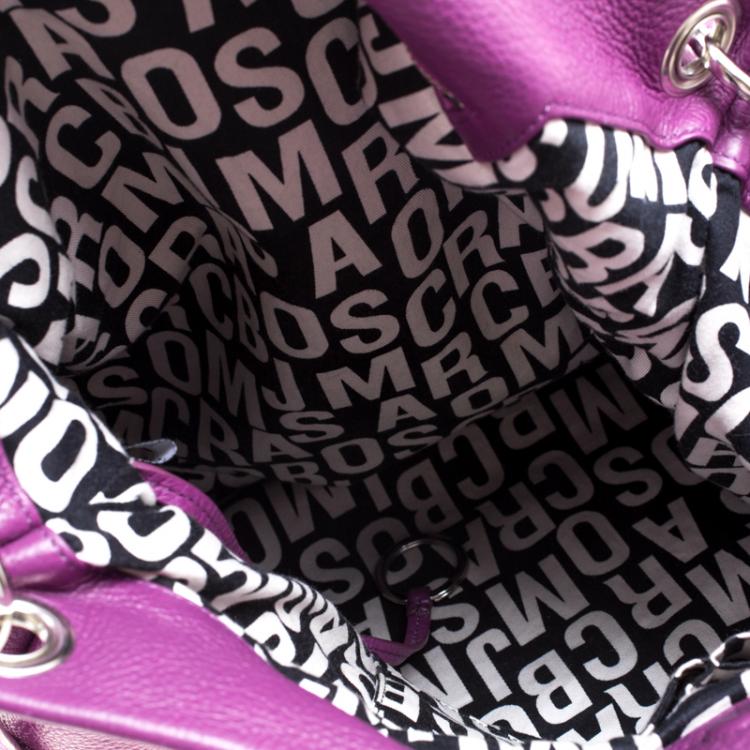 Pre Owned Marc by Marc Jacobs Purple Leather Classic Q Hillier Hobo