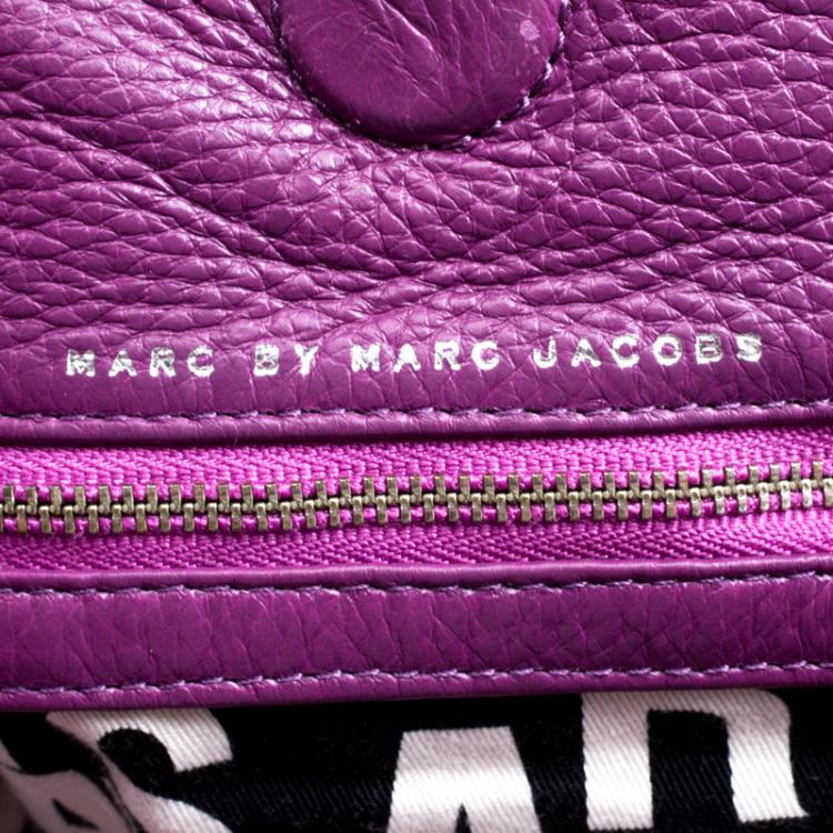 Pre Owned Marc by Marc Jacobs Purple Leather Classic Q Hillier Hobo