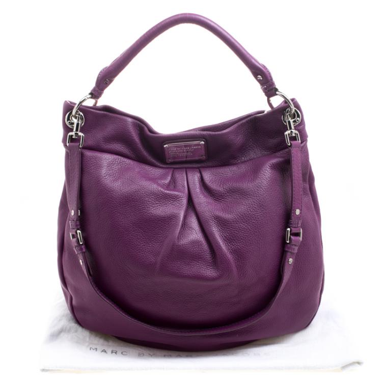 Pre Owned Marc by Marc Jacobs Purple Leather Classic Q Hillier Hobo