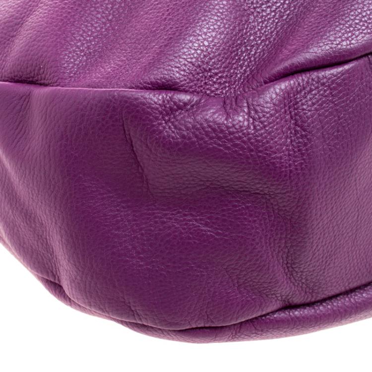 Pre Owned Marc by Marc Jacobs Purple Leather Classic Q Hillier Hobo