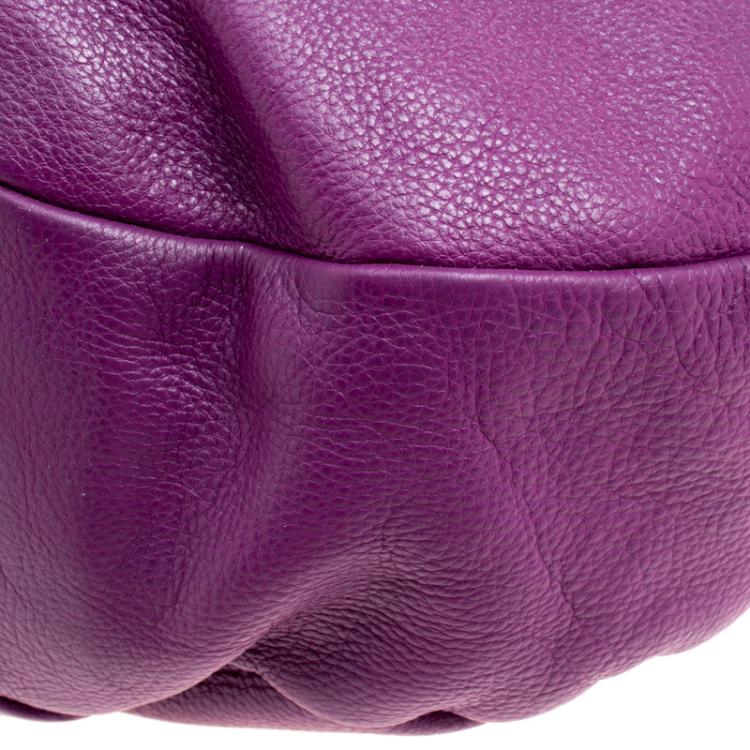 Pre Owned Marc by Marc Jacobs Purple Leather Classic Q Hillier Hobo