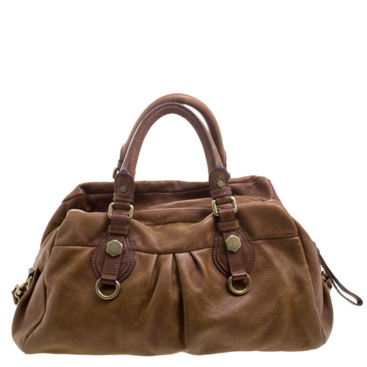 Pre Owned Marc by Marc Jacobs Brown Leather Classic Q Groove Shoulder Bag