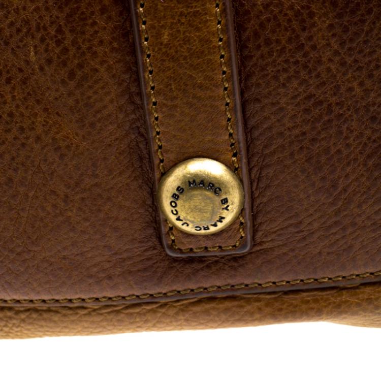 Pre Owned Marc by Marc Jacobs Brown Leather Classic Q Groove Shoulder Bag
