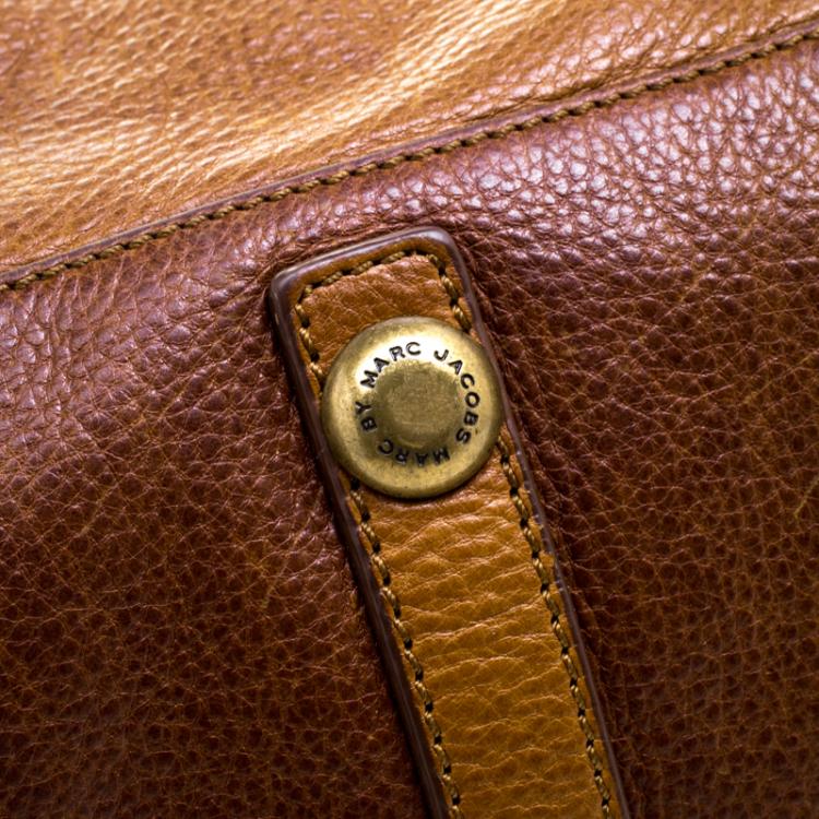 Pre Owned Marc by Marc Jacobs Brown Leather Classic Q Groove Shoulder Bag