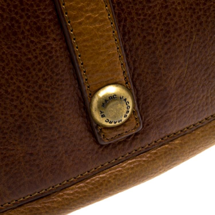 Pre Owned Marc by Marc Jacobs Brown Leather Classic Q Groove Shoulder Bag