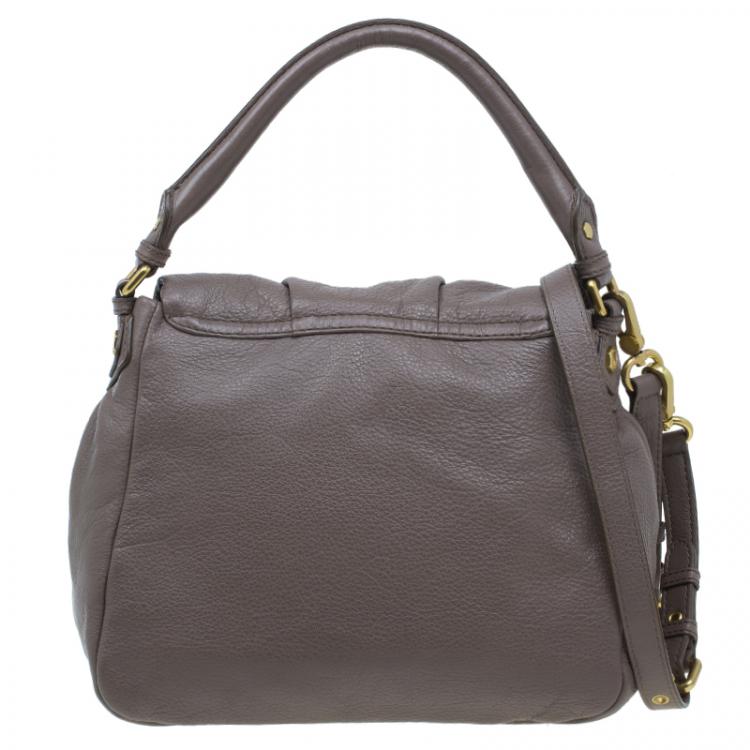 Pre Owned Marc by Marc Jacobs Beige Leather Classic Q Lil Ukita Satchel