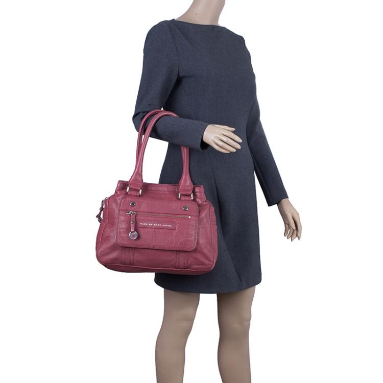 Pre Owned Marc by Marc Jacobs Red Leather Softy Jorie Satchel
