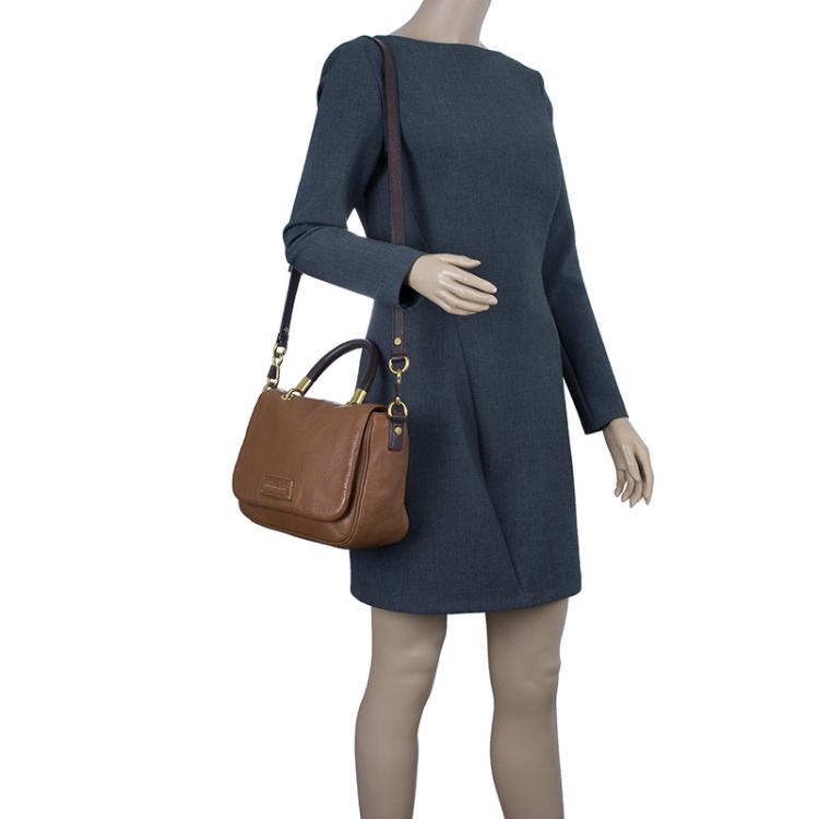Pre Owned Marc by Marc Jacobs Brown Two Tone Leather Too Hot To Handle Shoulder Bag