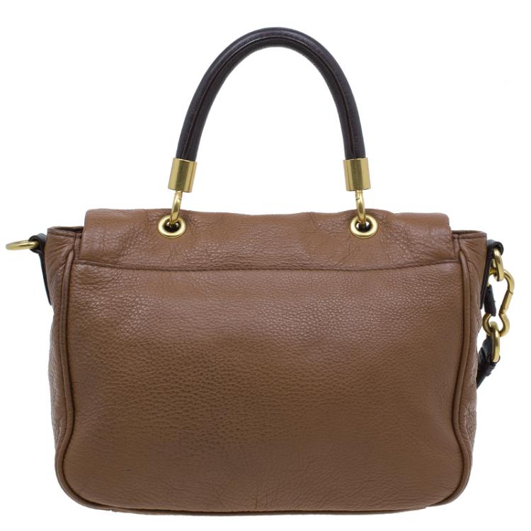 Pre Owned Marc by Marc Jacobs Brown Two Tone Leather Too Hot To Handle Shoulder Bag