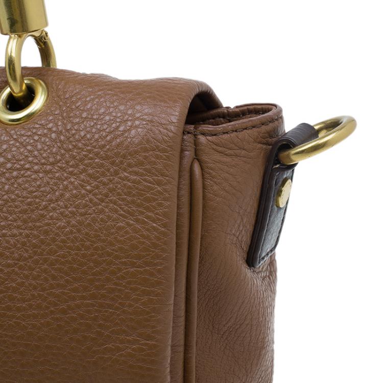 Pre Owned Marc by Marc Jacobs Brown Two Tone Leather Too Hot To Handle Shoulder Bag