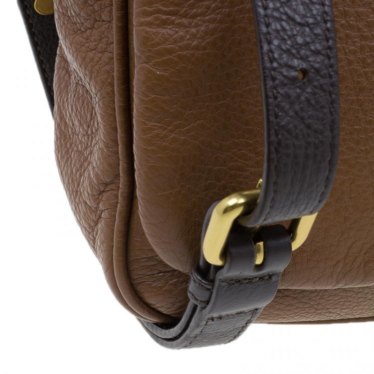 Pre Owned Marc by Marc Jacobs Brown Two Tone Leather Too Hot To Handle Shoulder Bag