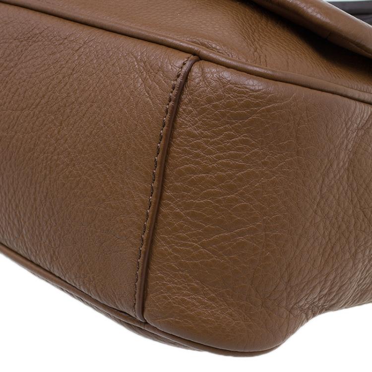 Pre Owned Marc by Marc Jacobs Brown Two Tone Leather Too Hot To Handle Shoulder Bag