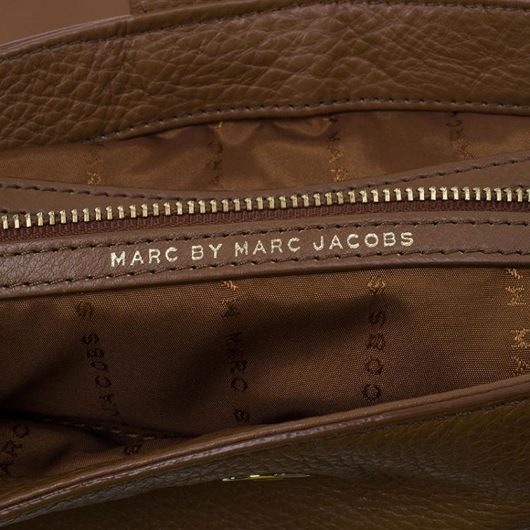 Pre Owned Marc by Marc Jacobs Brown Two Tone Leather Too Hot To Handle Shoulder Bag