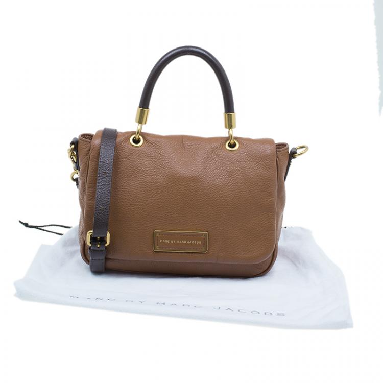Pre Owned Marc by Marc Jacobs Brown Two Tone Leather Too Hot To Handle Shoulder Bag