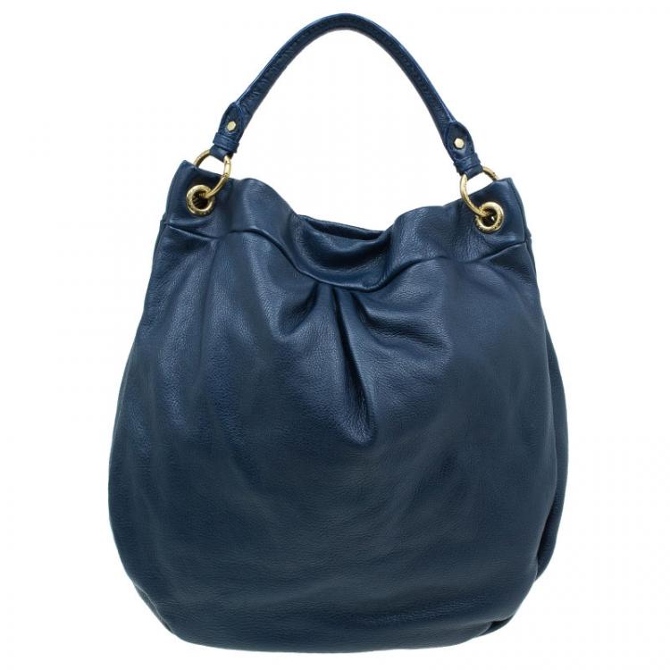 Pre Owned Marc by Marc Jacobs Blue Leather Huge Q Hillier Hobo