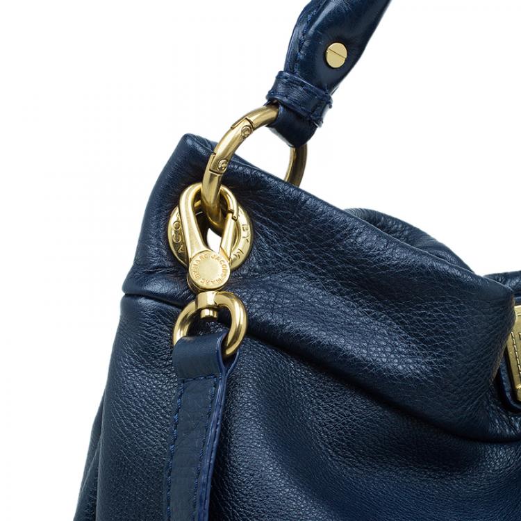Pre Owned Marc by Marc Jacobs Blue Leather Huge Q Hillier Hobo