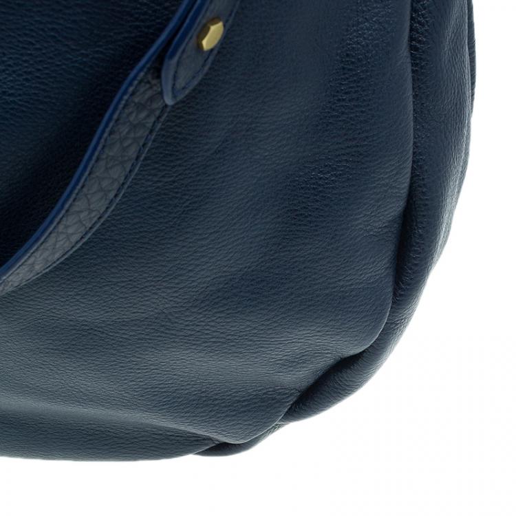 Pre Owned Marc by Marc Jacobs Blue Leather Huge Q Hillier Hobo