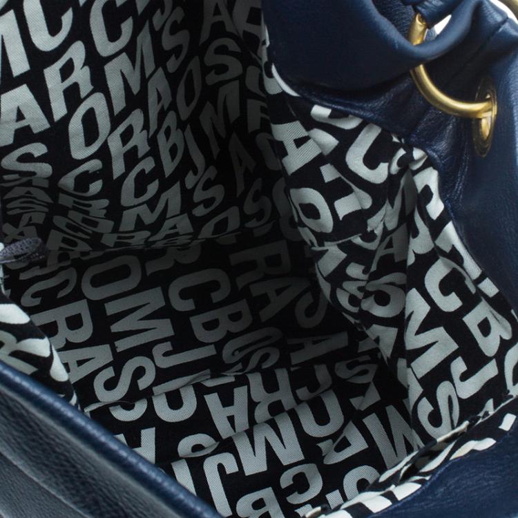 Pre Owned Marc by Marc Jacobs Blue Leather Huge Q Hillier Hobo