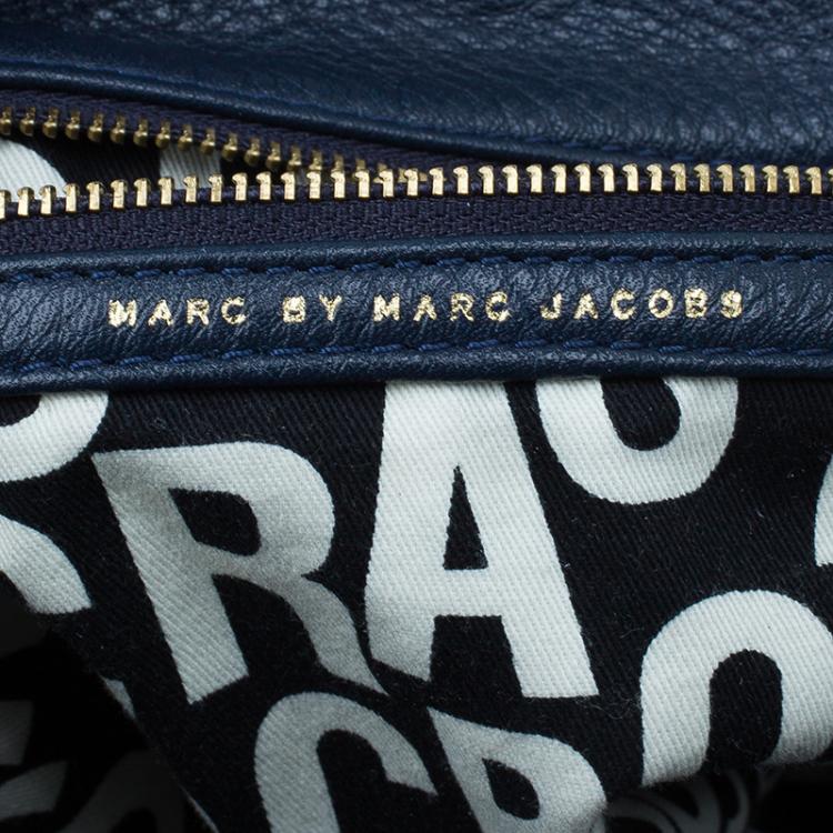 Pre Owned Marc by Marc Jacobs Blue Leather Huge Q Hillier Hobo