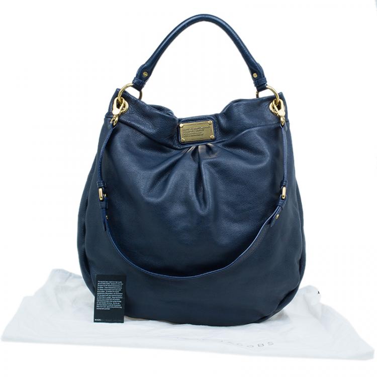 Pre Owned Marc by Marc Jacobs Blue Leather Huge Q Hillier Hobo