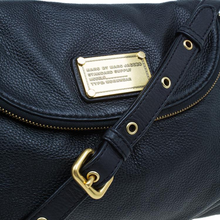 مملوكة مسبقًا Marc by Marc Jacobs Black Leather Classic Q Natasha Crossbody Bag