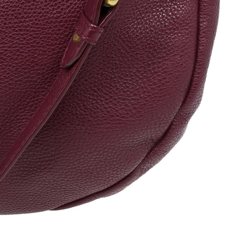 Pre Owned Marc by Marc Jacobs Burgundy Leather Classic Q Hillier Hobo Bag