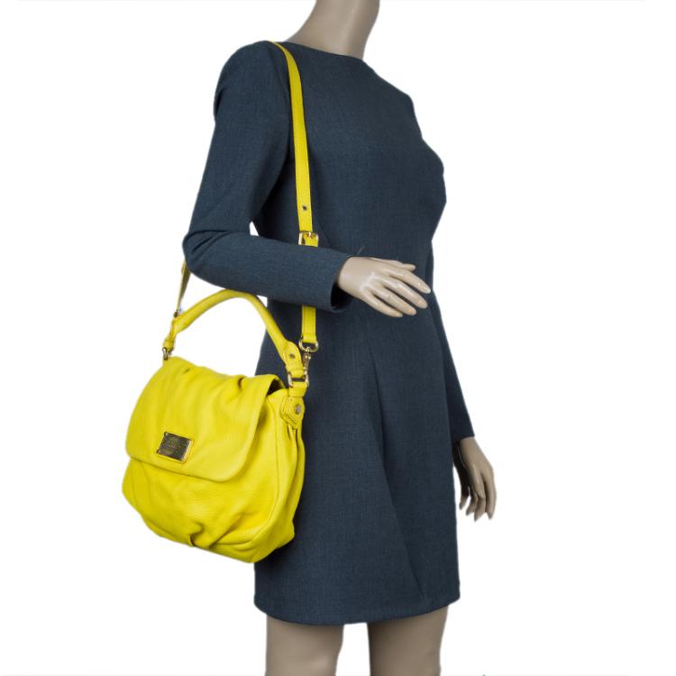 Pre Owned Marc by Marc Jacobs Yellow Leather Classic Q Lil Ukita Satchel