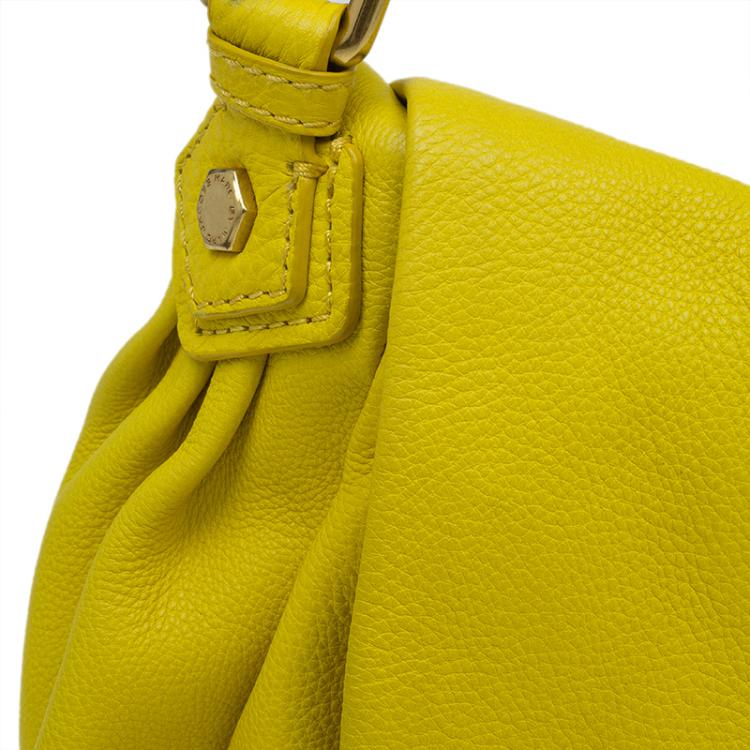 Pre Owned Marc by Marc Jacobs Yellow Leather Classic Q Lil Ukita Satchel