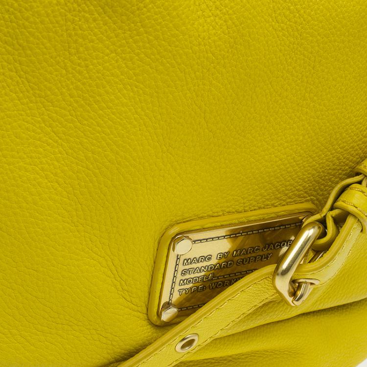Pre Owned Marc by Marc Jacobs Yellow Leather Classic Q Lil Ukita Satchel