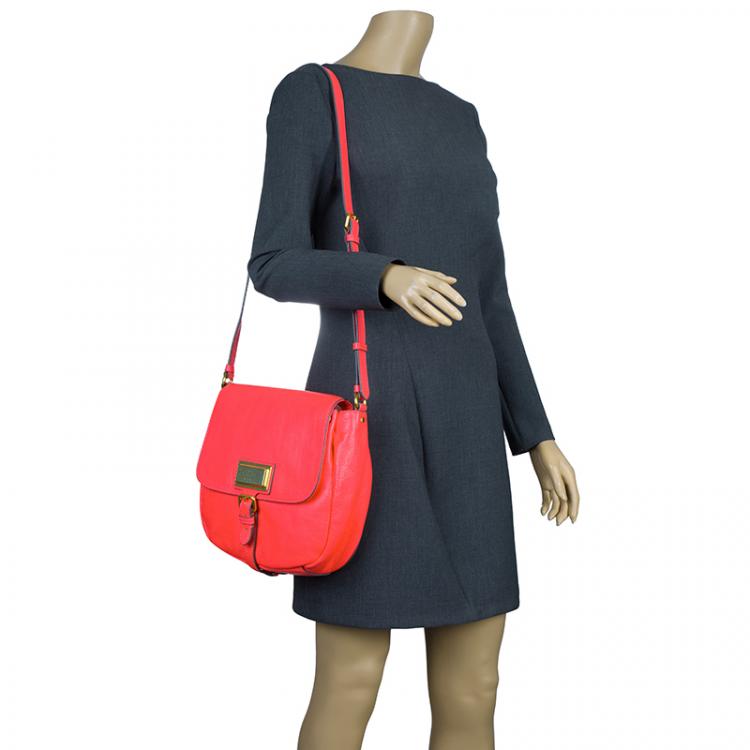 Pre Owned Marc by Marc Jacobs Pink Leather Chain Reaction Calley Crossbody Bag