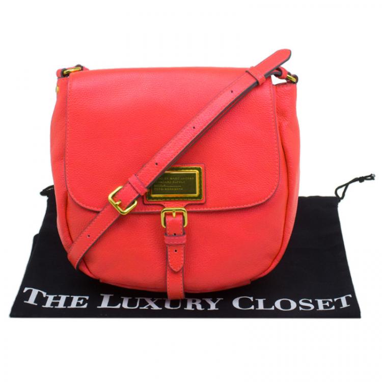 Pre Owned Marc by Marc Jacobs Pink Leather Chain Reaction Calley Crossbody Bag