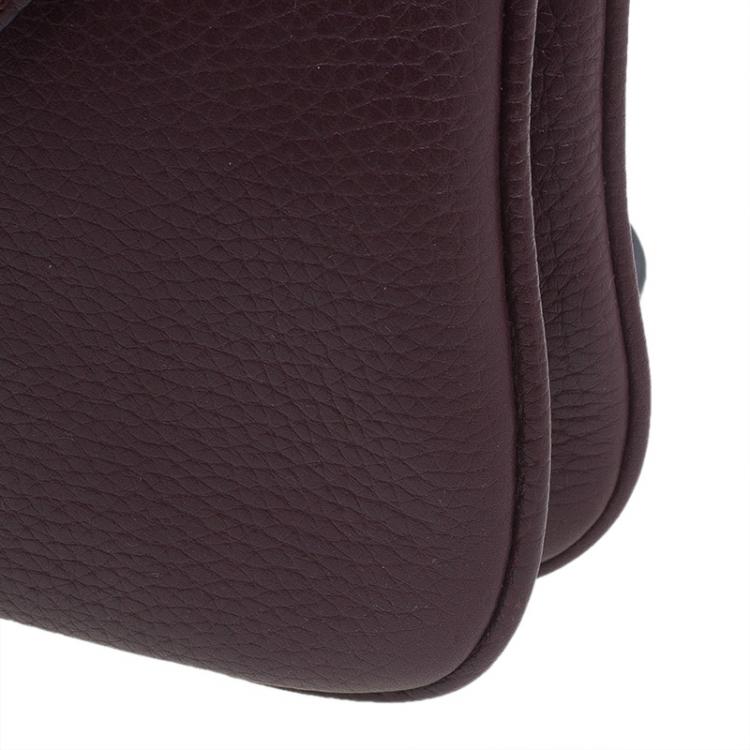 Pre Owned Marc by Marc Jacobs Burgundy Leather Ligero Double Percy Crossbody Bag