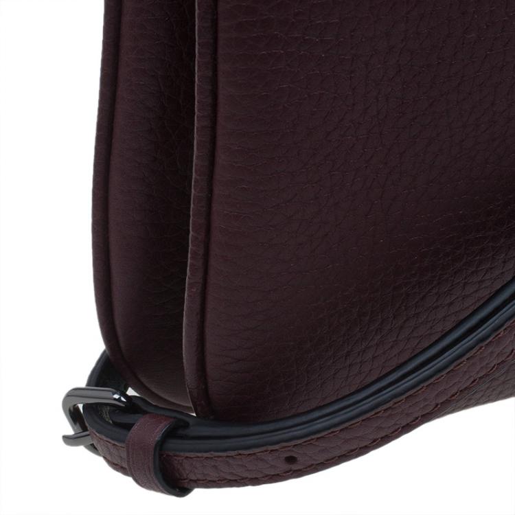 Pre Owned Marc by Marc Jacobs Burgundy Leather Ligero Double Percy Crossbody Bag