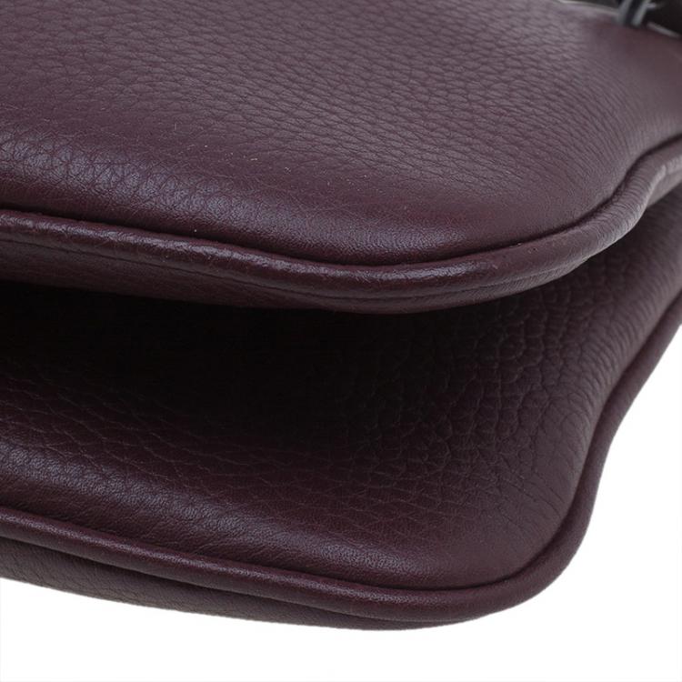 Pre Owned Marc by Marc Jacobs Burgundy Leather Ligero Double Percy Crossbody Bag