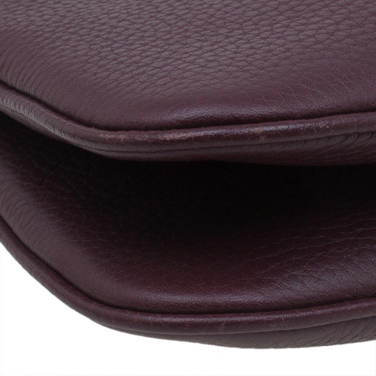 Pre Owned Marc by Marc Jacobs Burgundy Leather Ligero Double Percy Crossbody Bag