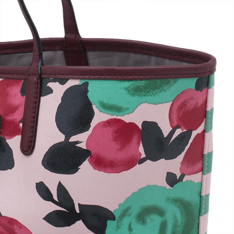 Pre Owned Marc by Marc Jacobs Multicolor Textured Leather Metropolitote Jerrie Rose Tote