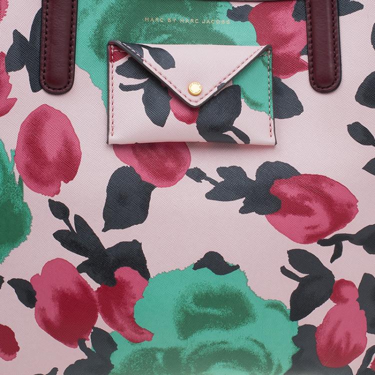 Pre Owned Marc by Marc Jacobs Multicolor Textured Leather Metropolitote Jerrie Rose Tote