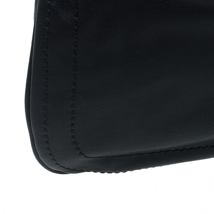 Pre Owned Marc by Marc Jacobs Black Leather Petal To The Metal Sia Crossbody Bag