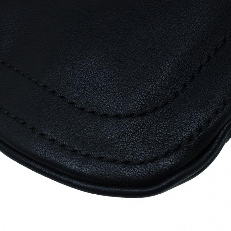 Pre Owned Marc by Marc Jacobs Black Leather Petal To The Metal Sia Crossbody Bag