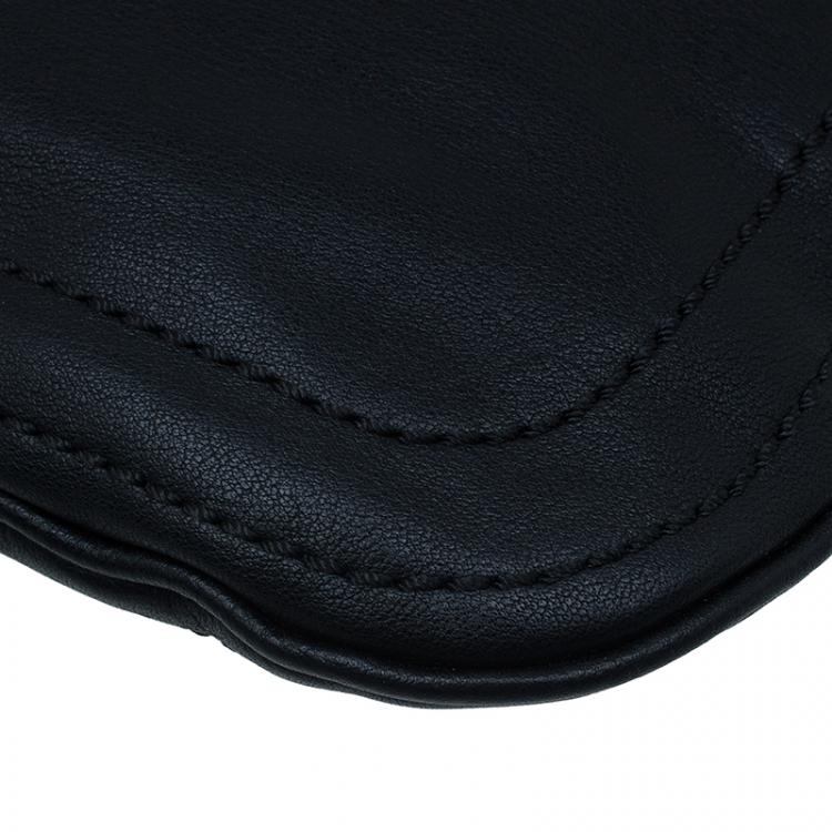 Pre Owned Marc by Marc Jacobs Black Leather Petal To The Metal Sia Crossbody Bag