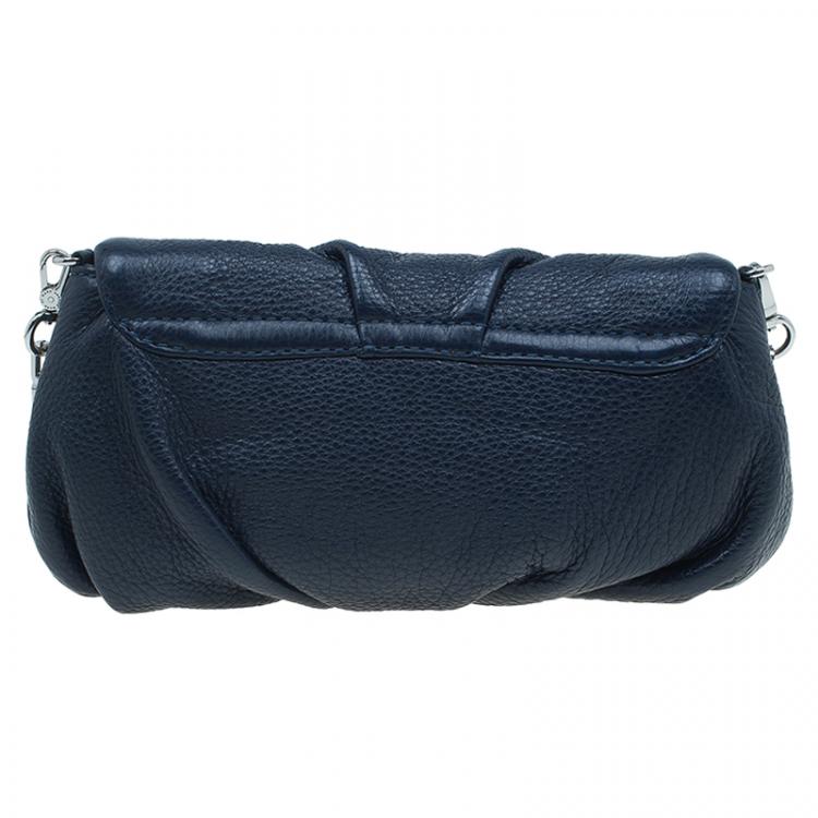Pre Owned Marc by Marc Jacobs Navy Blue Leather Classic Q Karlie Crossbody Bag