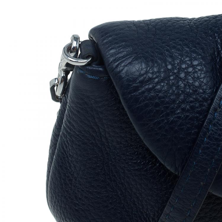 Pre Owned Marc by Marc Jacobs Navy Blue Leather Classic Q Karlie Crossbody Bag