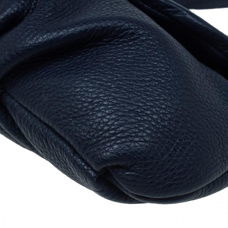 Pre Owned Marc by Marc Jacobs Navy Blue Leather Classic Q Karlie Crossbody Bag