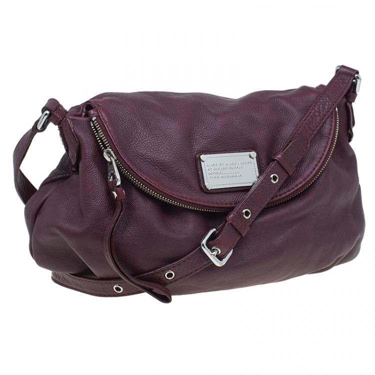 Pre Owned Marc by Marc Jacobs Burgundy Leather Classic Q Natasha Crossbody Bag