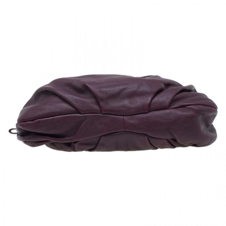 Pre Owned Marc by Marc Jacobs Burgundy Leather Classic Q Natasha Crossbody Bag