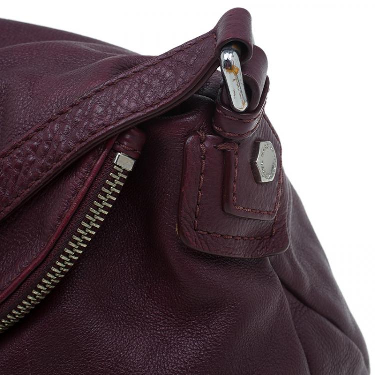 Pre Owned Marc by Marc Jacobs Burgundy Leather Classic Q Natasha Crossbody Bag